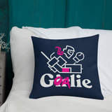 Goalie Girl Square Throw Pillow