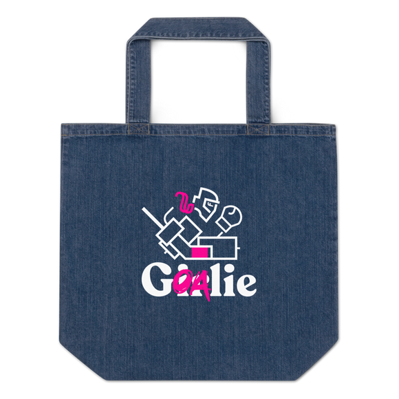 Goalie Girl Organic Denim Tote Bag