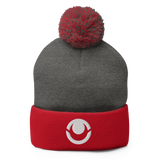 Itech "Eye" Logo Pom-Pom Beanie