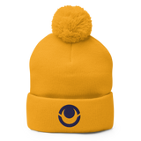 Itech "Eye" Logo Pom-Pom Beanie