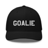 Goalie Text Trucker Hat