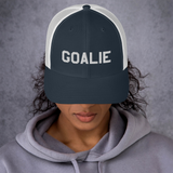 Goalie Text Trucker Hat