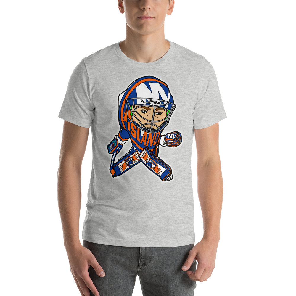 Men's Starter Heather Gray New York Islanders Arch City Team Graphic T-Shirt Size: Small
