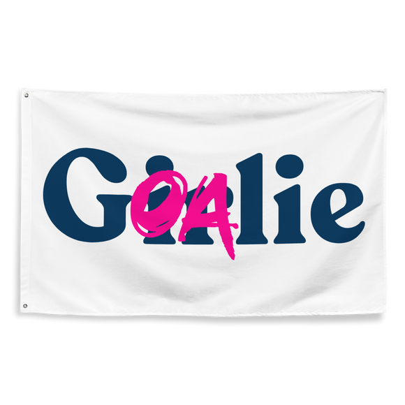 Goalie Girl Text Flag