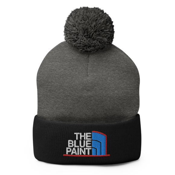 The Blue Paint Pom-Pom Beanie