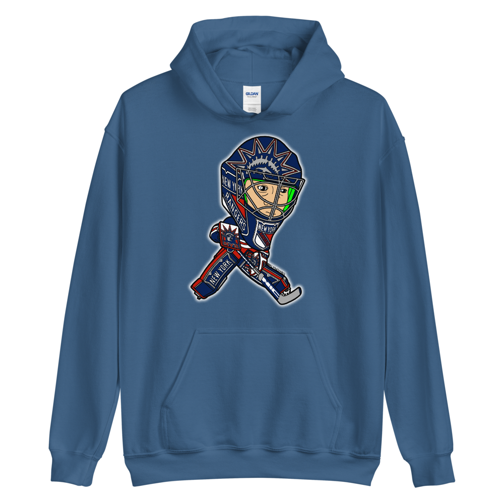 SportNics NY Rangers Goalie Hoodie, Backstop Hockey