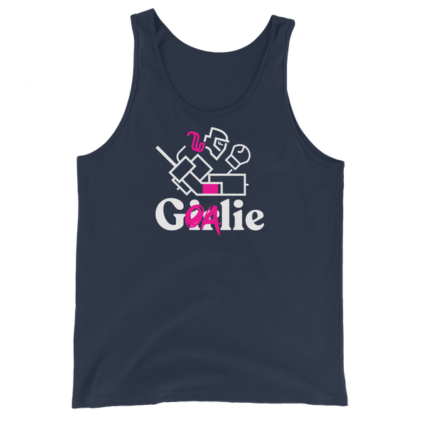 Goalie Girl Unisex Tank Top, Backstop Hockey